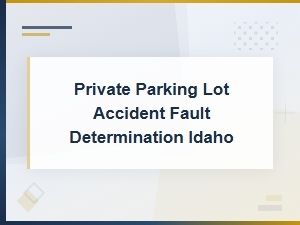 Fault Determination in Idaho Parking Lot Accidents